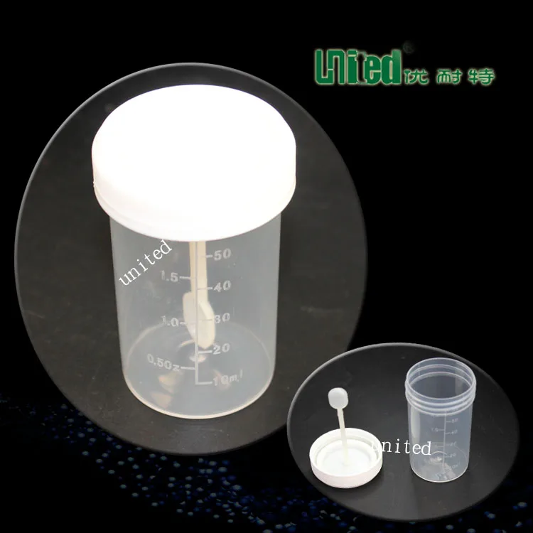  Одноразовая Пластиковая чашка для мочи с ложкой 50 мл