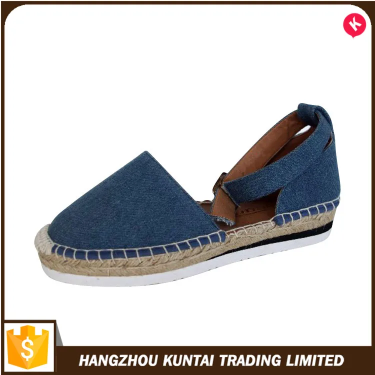 Alibaba Best Sellers Fashion Black Wholesale Handmade Jute Espadrilles Fisherman Shoes