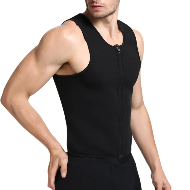 Zipper Buckle Waist Trainer Slimming Black Latex Steel Bone Waist Training Corsets Vest