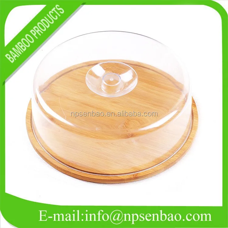 Оптовая продажа круглая бамбуковая подставка с крышкой