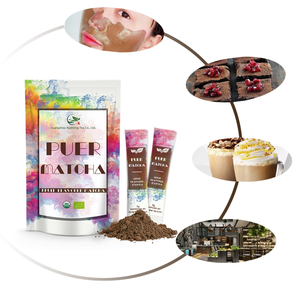 
Вкусный мгновенный травяной экстракт Puer Pu Erh Stevia Tea, полифенольный порошок 