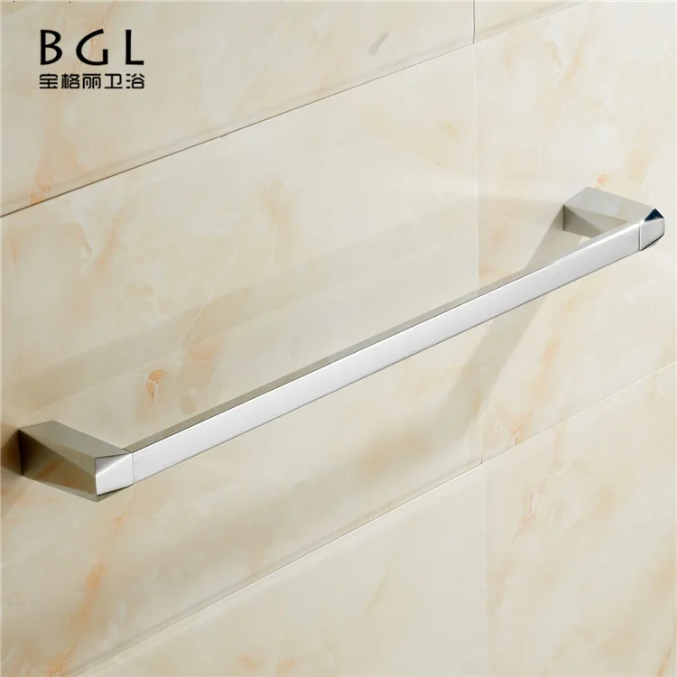18724 wholesale zinc alloy Bathroom Accessories Single Towel Bar Bathroom heated chrome Towel Rails