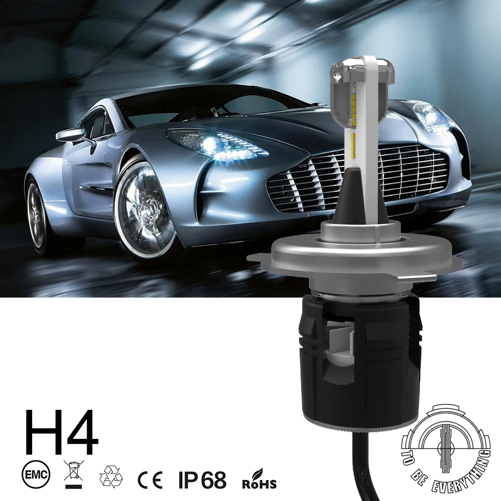 OEM S-trake design DC 12V high power all-in-one h4 led car headlight kit B6
