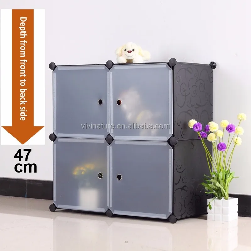 DIY Storage Plastic modular closet cabinet cloth storage wardrobe