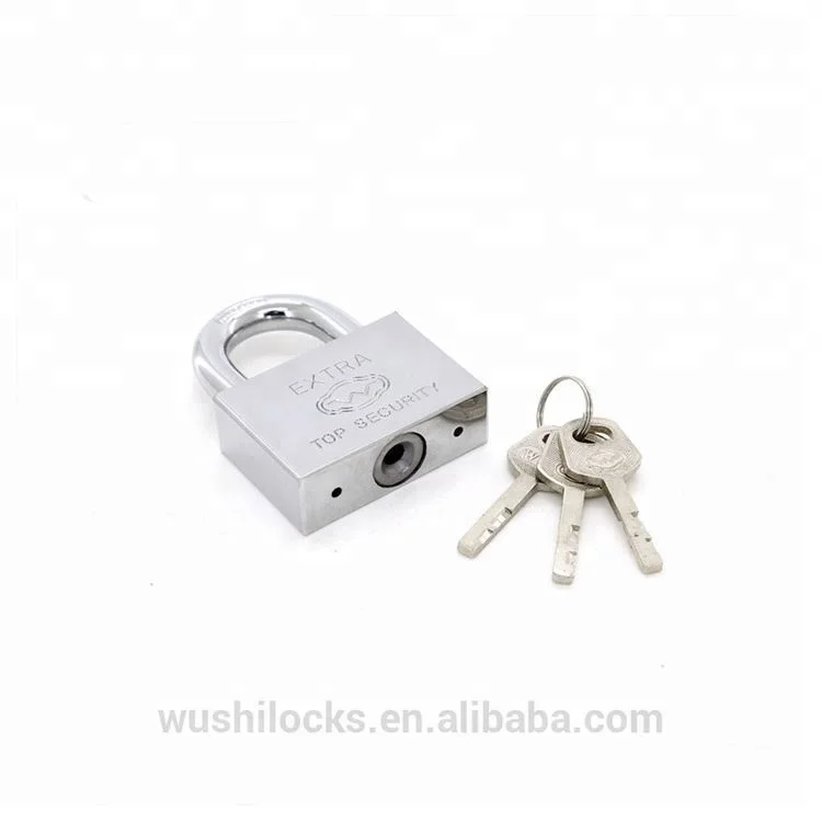 
High quality cheap warehouse furniture chrome plated van square type iron padlock 