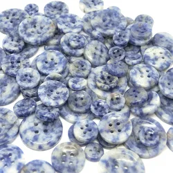 Production of natural jade agate buttons 4 size natural stone blue button garment accessories shirt jacket clothing buttons