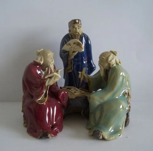 
Hand Made High Fired Bonsai Clay Mudman For Decoration Bonsai 