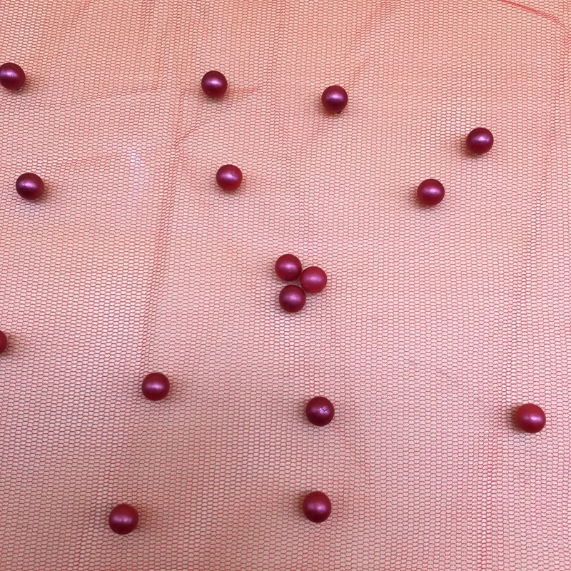 Elegant african french pearls sequin beaded lace fabric, purple pearl-studded embroidery fabric