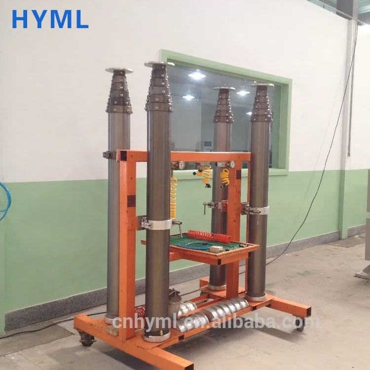 pneumatic telescopic mast for camera mounted on Small monitoring car