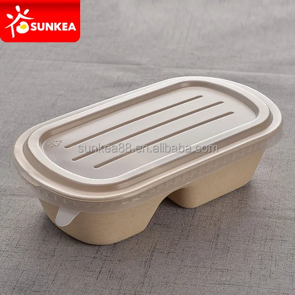 Sustainable Pulp Compartment Food Box with Lid