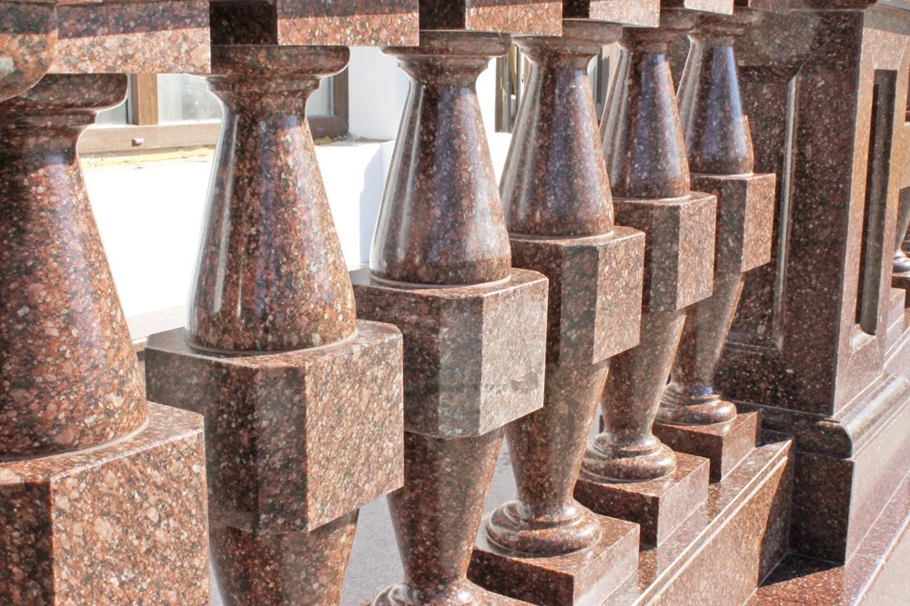 
Flamed polished cheap natural red grey black labradorite granite stone balusters buy wholesale 