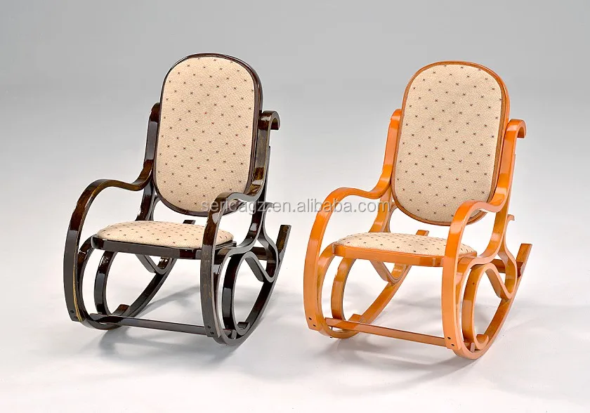 
F-1107 Rocking chair with dot fabric 