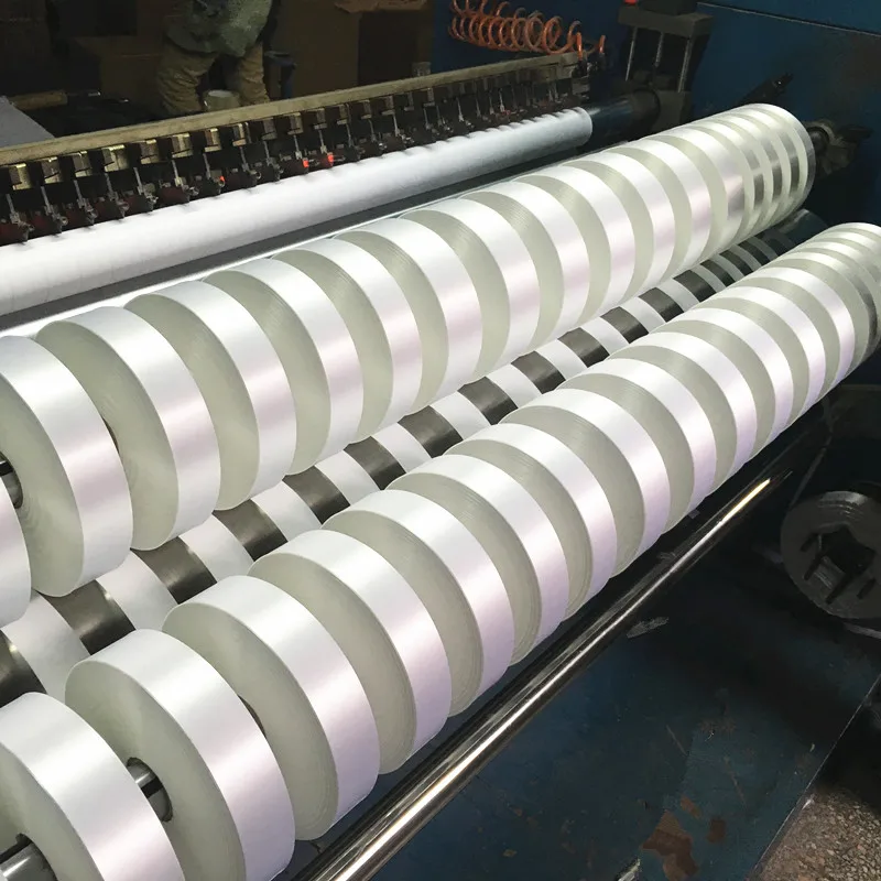 Custom LOGO Tear able Nylon Taffeta Label Roll Easy Tear Acetate Taffeta Nylon For Care Label