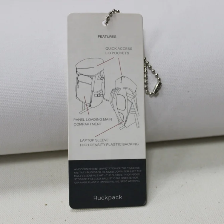 Small size brown kraft hang tag with LOGO hot stamping, name tag with black eyelet and wax strings