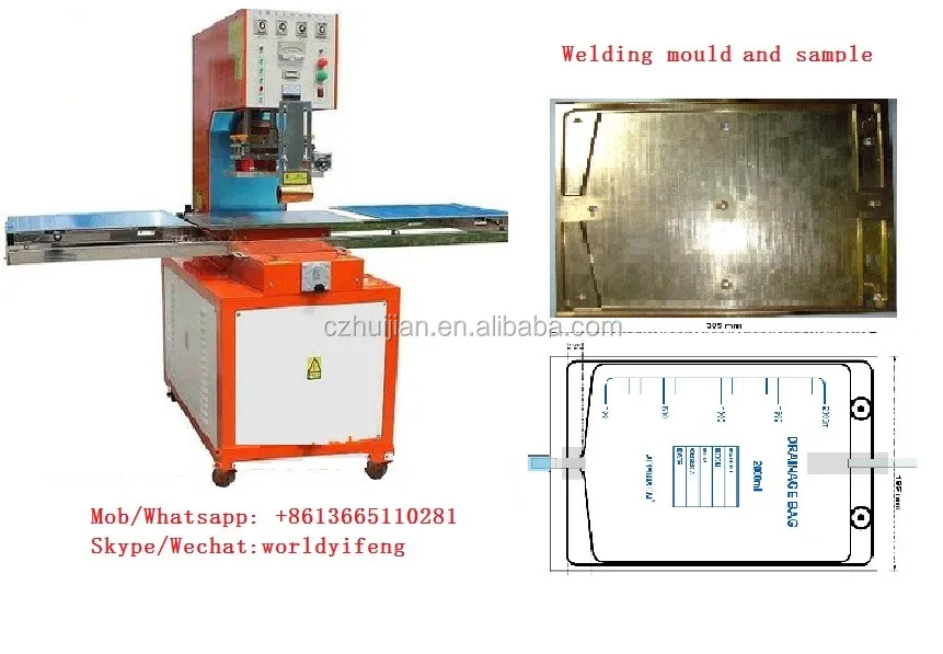 Single head high frequency welding machine for embossing