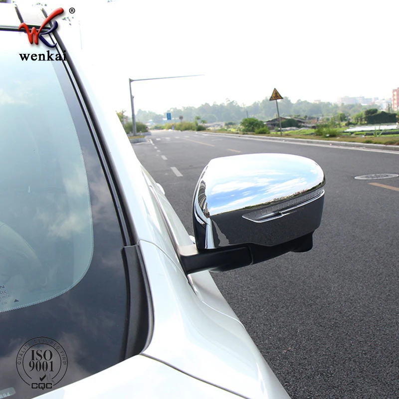 Side Rearview Mirror ABS Chrome Side Door Mirror Cover Trim 2pcs For Nissan X-trail Rogue 2014-2018