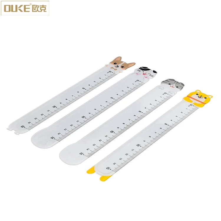 Cute doll printing clear custom plastic acrylic ruler