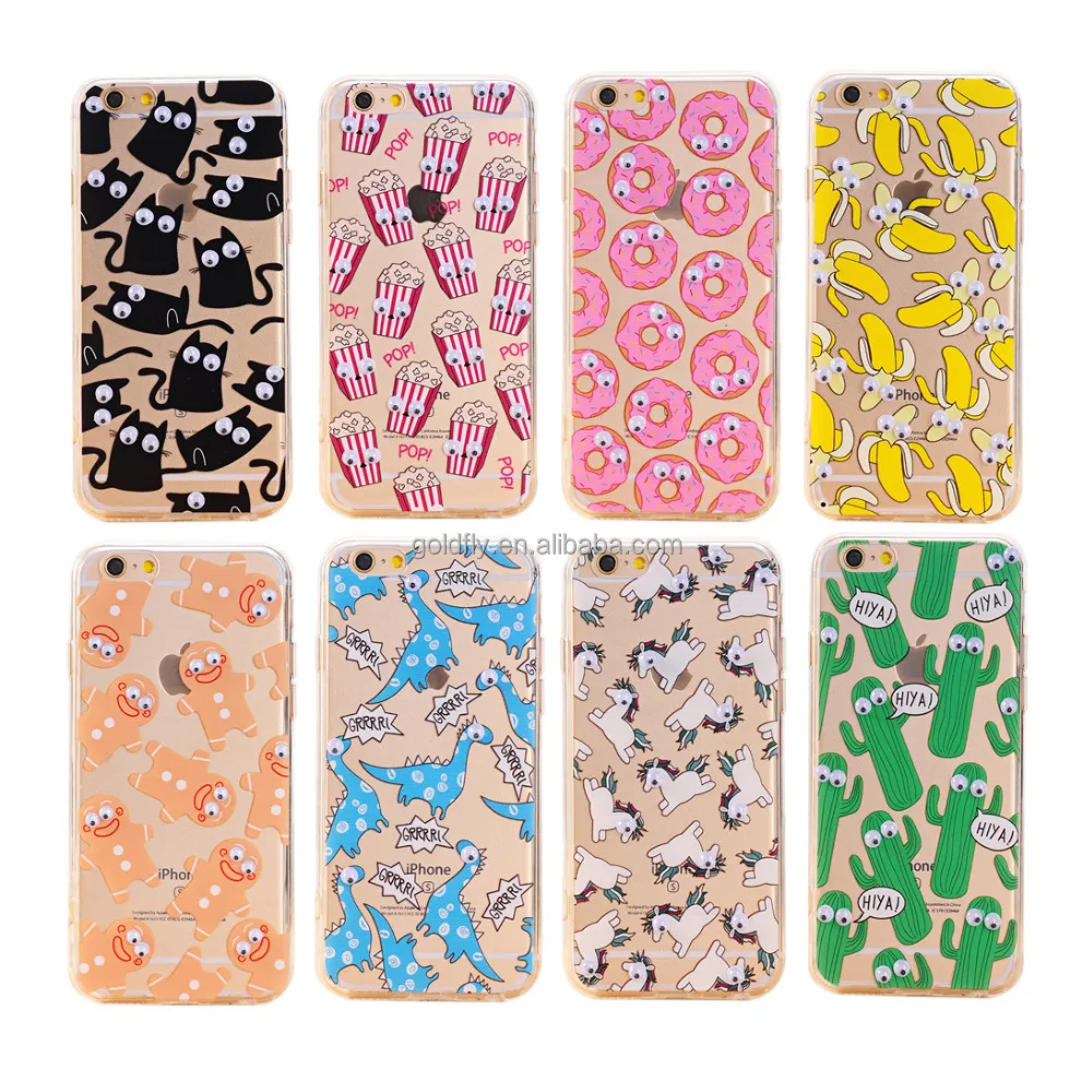 
 Модный чехол для телефона с 3D глазами 2016, чехол для iPhone 4, 4S 5, 5S 5SE, 6, 6S, 7 Plus, силиконовый мягкий чехол из ТПУ  