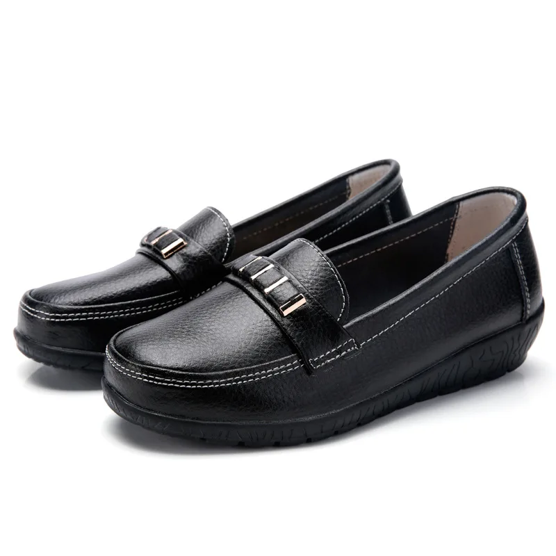 Fabricante profesional para mujer pisos mocasines de cuero al por mayor mocasin mujeres zapatos casuales 2019