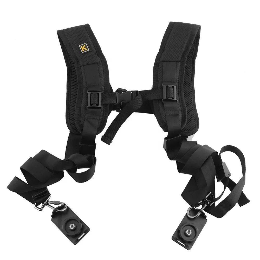 
High quality DSLR SLR quick release double dual camera neck strap 