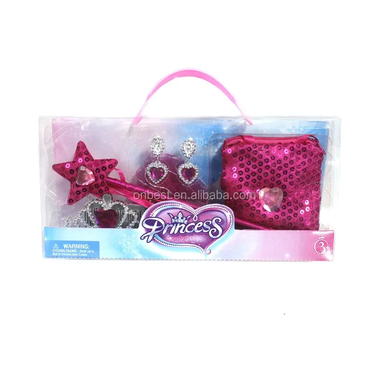 Onbest high quality princess gifts box for girls beautiful plastic jewellery sets
