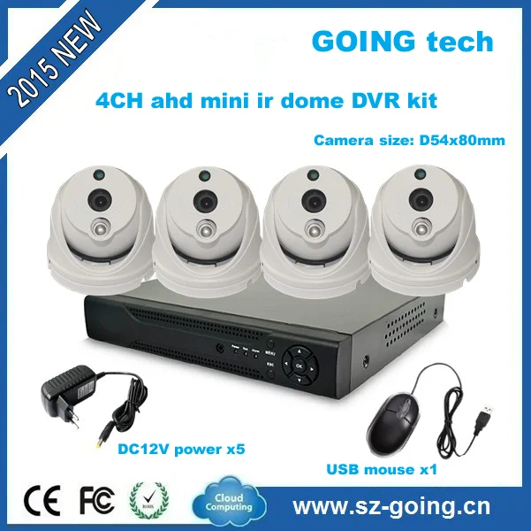4ch AHD cctv камеры безопасности DVR kit HD 1.3mp ик купольная камера видеонаблюдения