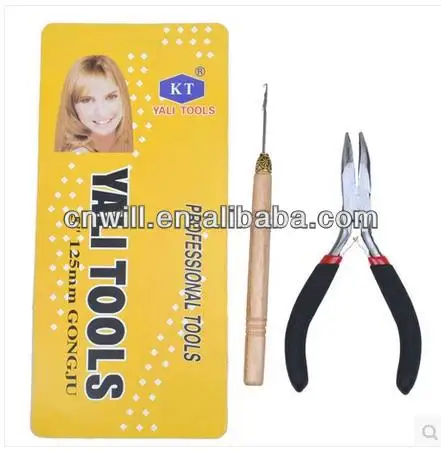 
Pulling Needle And Hair plier And Hool Hair Extensions Tool kit 
