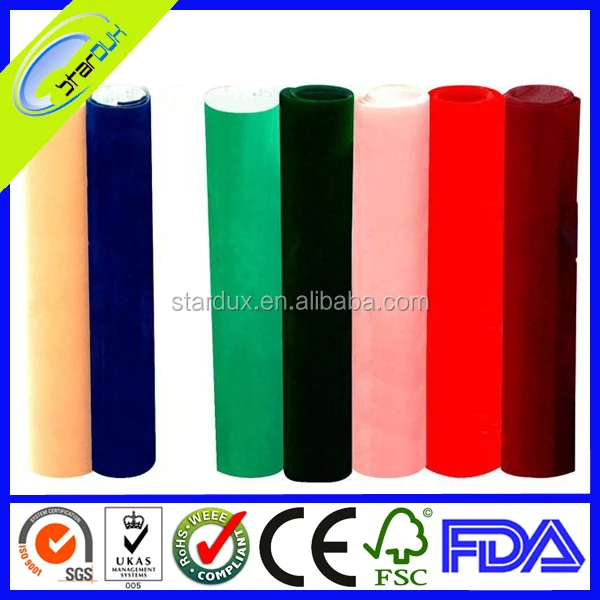 adhesive velvet flocked paper with different colors