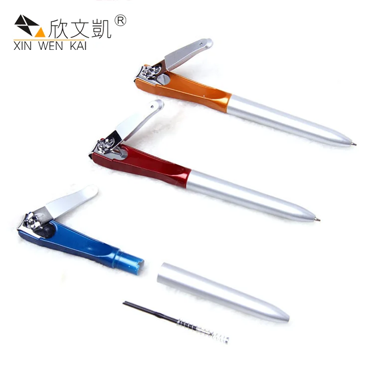 
March Expo Promotional Novelty Design Multi-Function Creative Nail Clipper Ballpoint Pen 