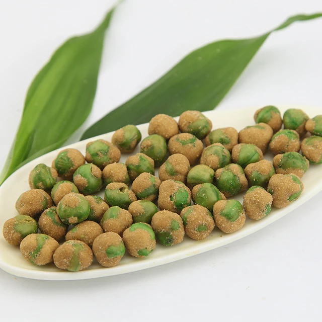 Spicy  BBQ Garlic popular flavor health green peas snakcs with good price