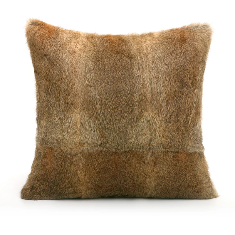 SF0452 High Quality Real Rabbit Fur Cushion Covers Any size can be Customize