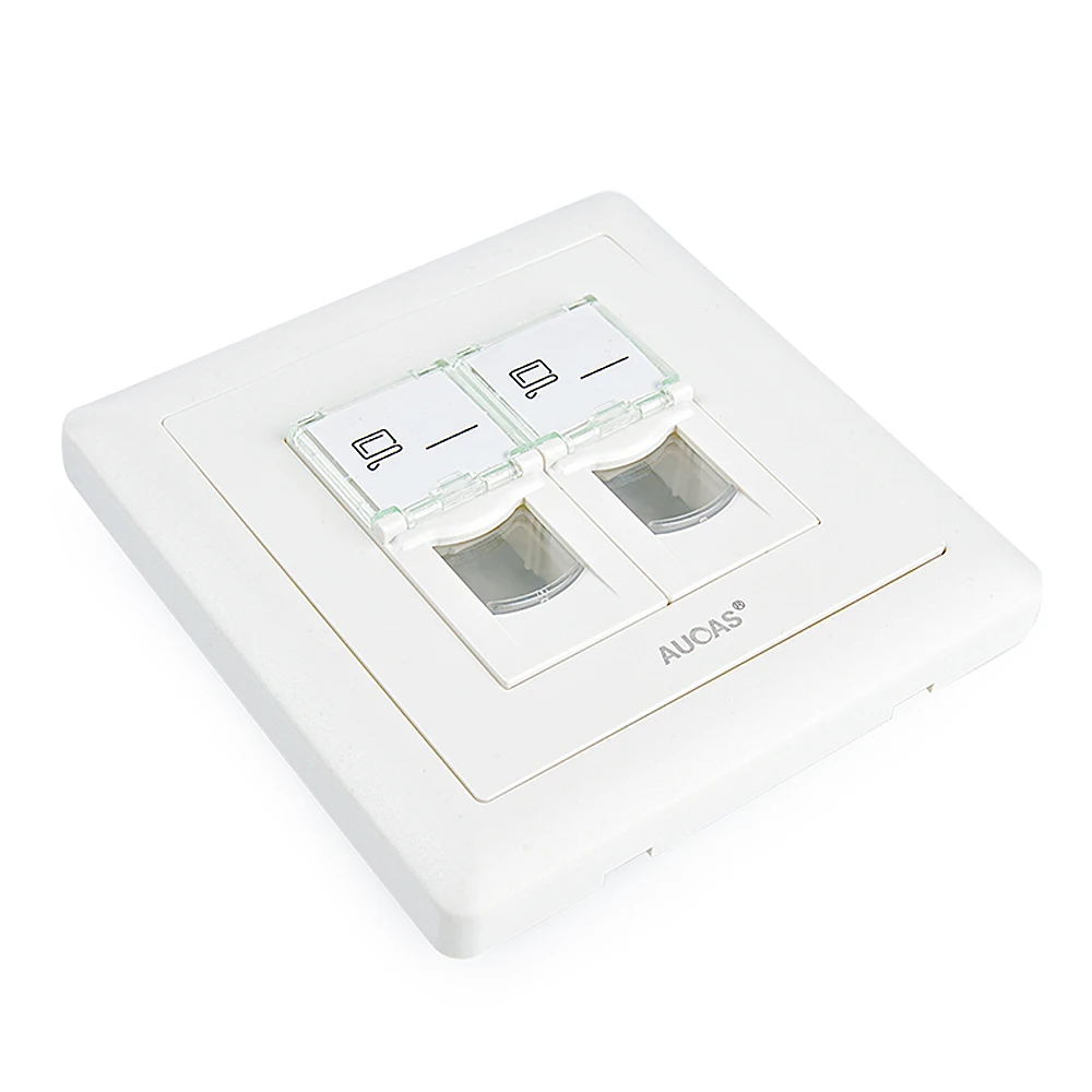  Aucas 86 Тип настенное крепление сеть Cat 5e 6 7 8 RJ45 лицевая пластина с двойным