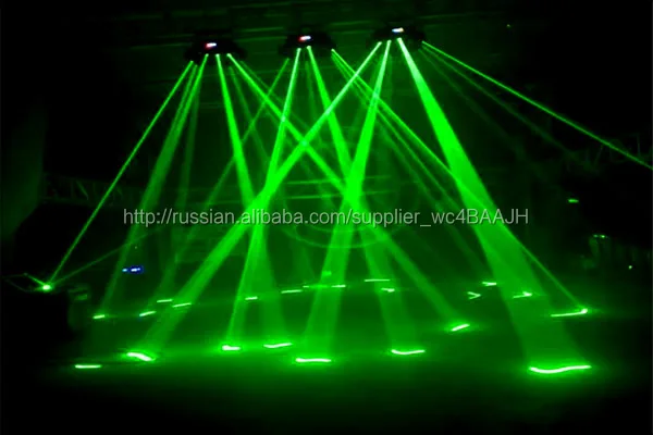 2016 Новых 9 Голов Лазерной Движущихся головного Зеленый DJ Light спайдер лазерный свет Whosale