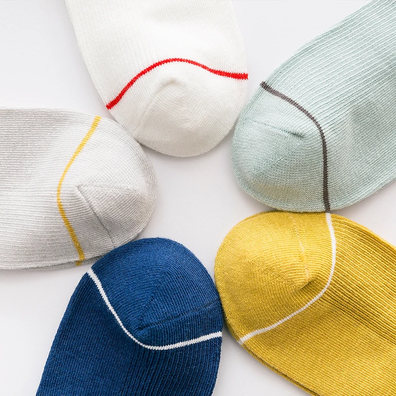 2019 high quality 100% cotton colorful boys girls anklet sport school Socks for children