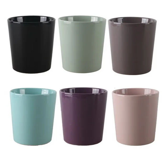
Wholesale hot sale cheap price colorful round glazed custom ceramic planters flower pot for home garden 