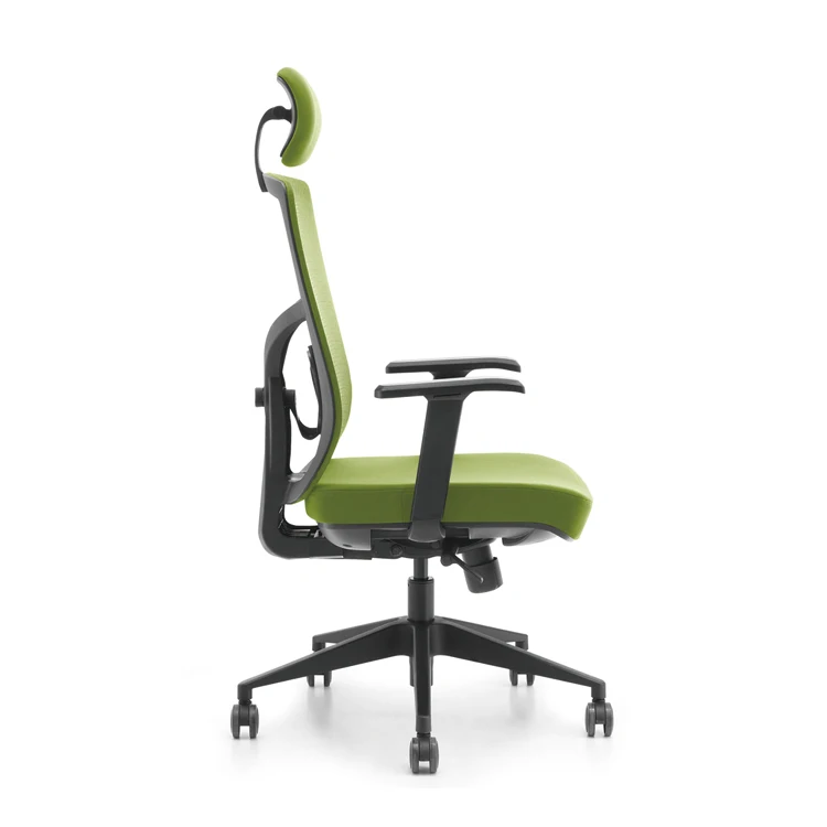 Дешевые Современные Сетки офисный стул с поясничной нейлоновой базой