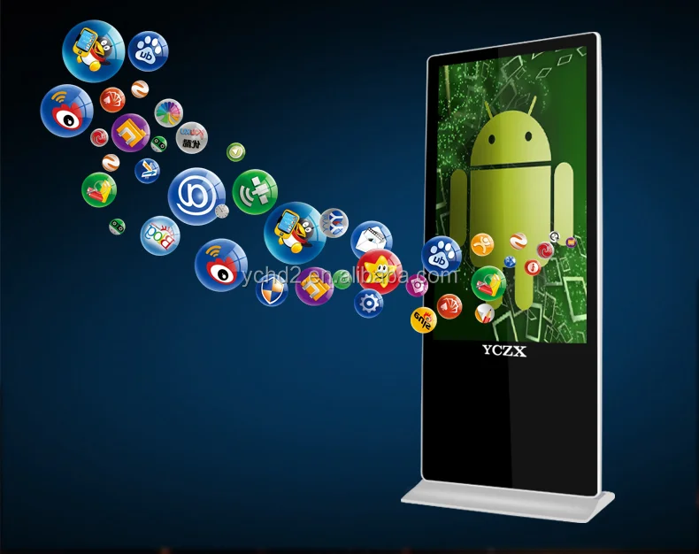
42/43/55/65 inch OEM free standing LCD LED android digital signage advertising player 