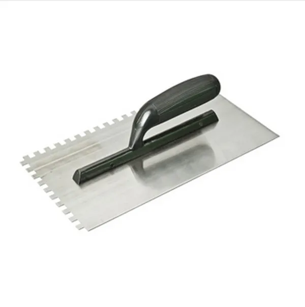 black plastic handle stainless steel concrete hand plastering trowel