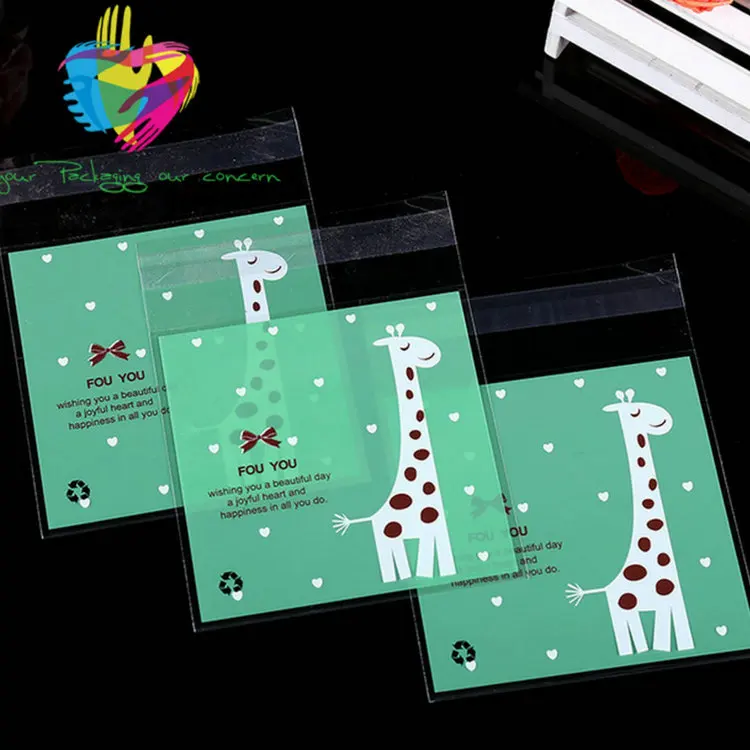 2017 Alibaba China OPP CPP PP Polypropylene Plastic Gift Bag For Cookies Biscuits Cracker Packing