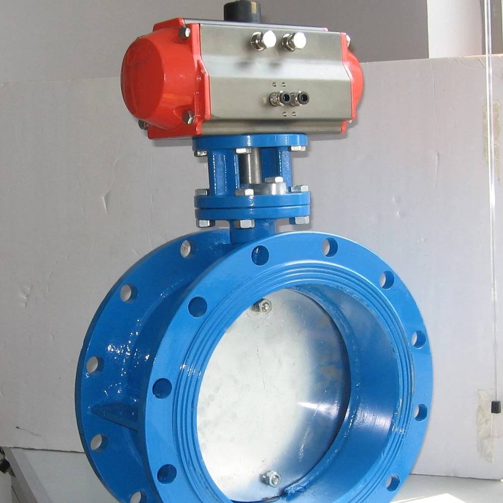 single acting High temperature pneumatic Flange Ventilation Butterfly valve