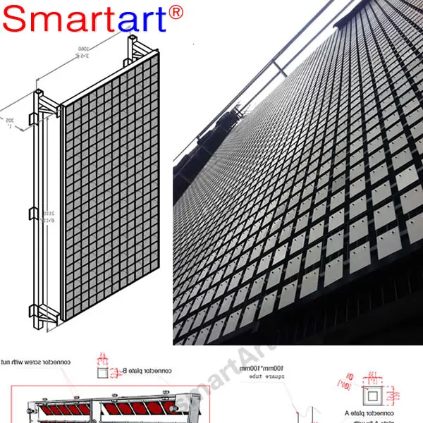 Smartart 2022 декоративная оконная решетка лазерная резка алюминиевый экран