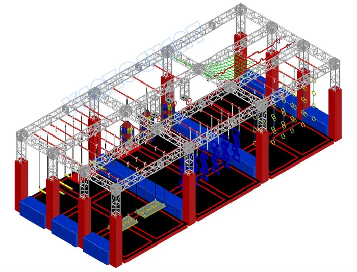 Adventure american ninja warrior equipment with aluminum truss