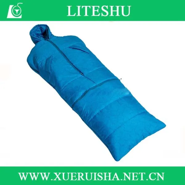 
factory minion wearable camping travel down sleeping bag with waterproof cover 