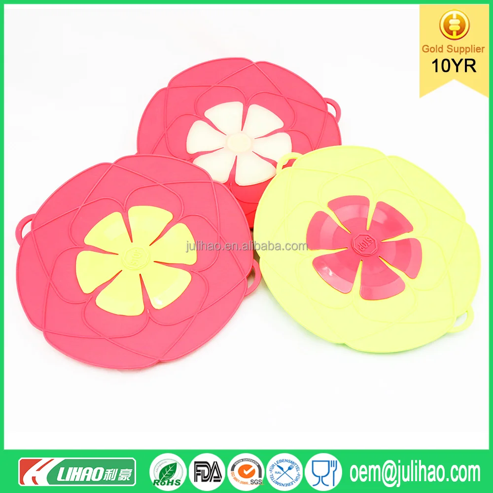 Hot Sale Boil Over Safeguard Silicone Lid Stops Pots and Pans Non Spill
