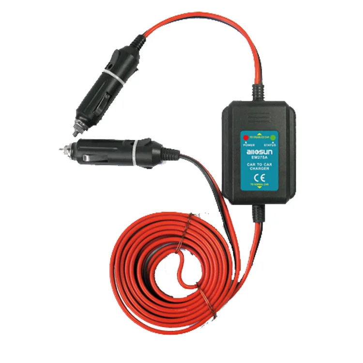 Allosun EM275A автомобильное зарядное устройство для автомобильного аккумулятора 12 В система аккумуляторов подключение к прикуривателю