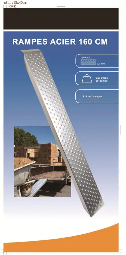 Heavy Machinery Container Truck Loading Ramp Round Hole Ramps For Car Pet