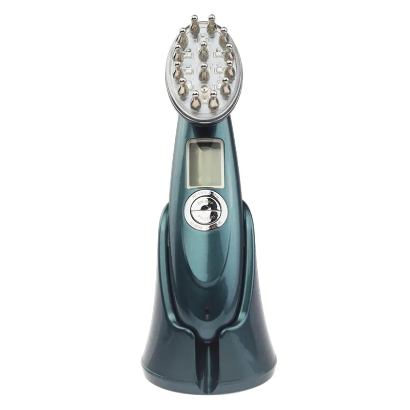 Electric EMS Laser RF Photon Micro vibration Hair Growth Head Scalp Vibrating Massager Comb Brush for Homen