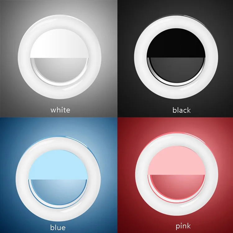 Custom RK14 Selfie Light Round Clip On Phone Camera Selfie Ring Flash Light For Mobile Phone