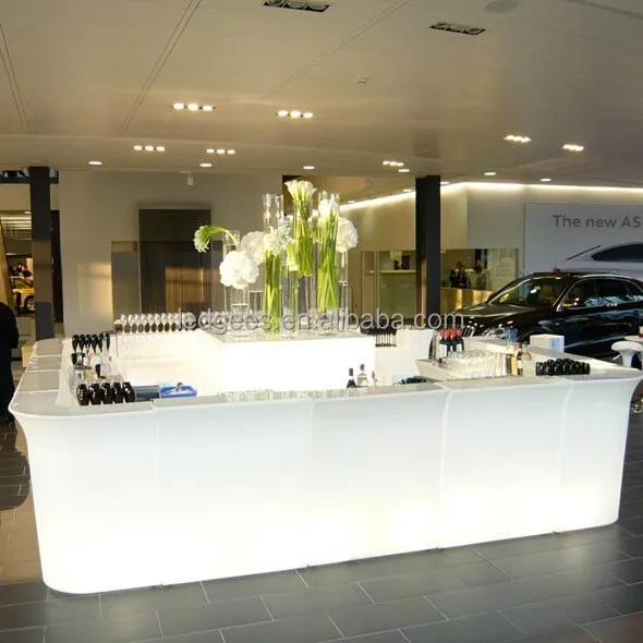 2022 cheap price Coolqing Luminous Led Furniture Nightclub Modern LED Bar Counter