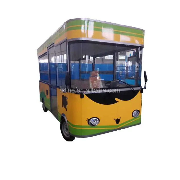 New arrival electric mobile fast food truck snack bus